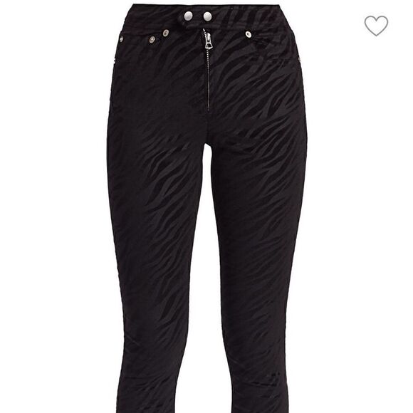 Rag & bone | Nina High-Rise Zebra-Stripe Ankle Skinny Jeans - Picture 5 of 10